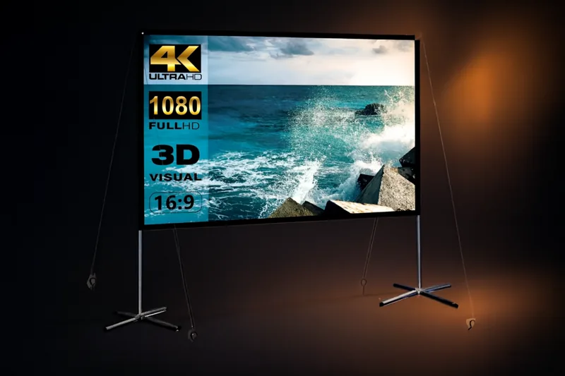 Projector Screen with Stand Portable Projection Screen 16:9
