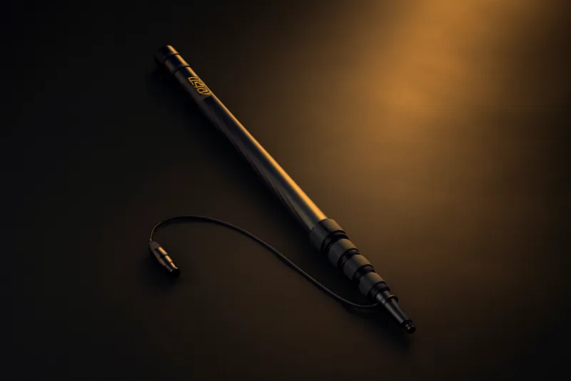 Auray BP-28CC Carbon Fiber Boompole with Internal Coiled Cable and Bottom Exit (7.7')