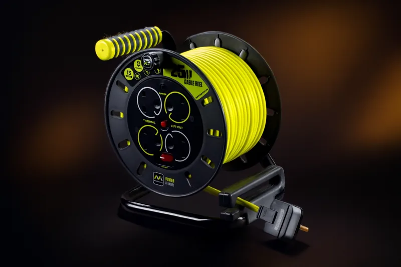 Extension - Masterplug Pro-XT 25m 4 Socket Open Cable Reel
